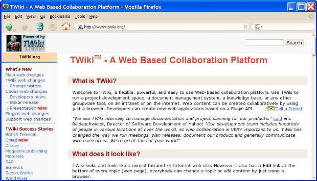 New Look Twiki Screen Shot